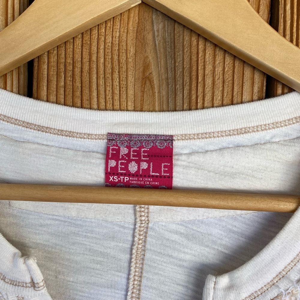 Free People Patchwork Button Cuff Henley - image 6